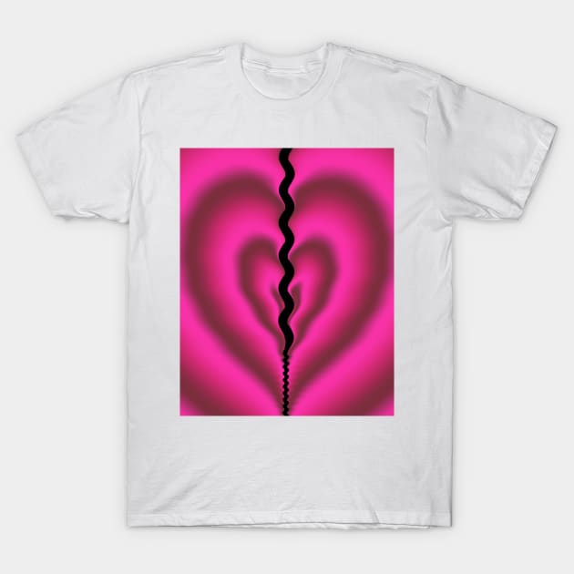 Pink Heart Image T-Shirt by pinkal